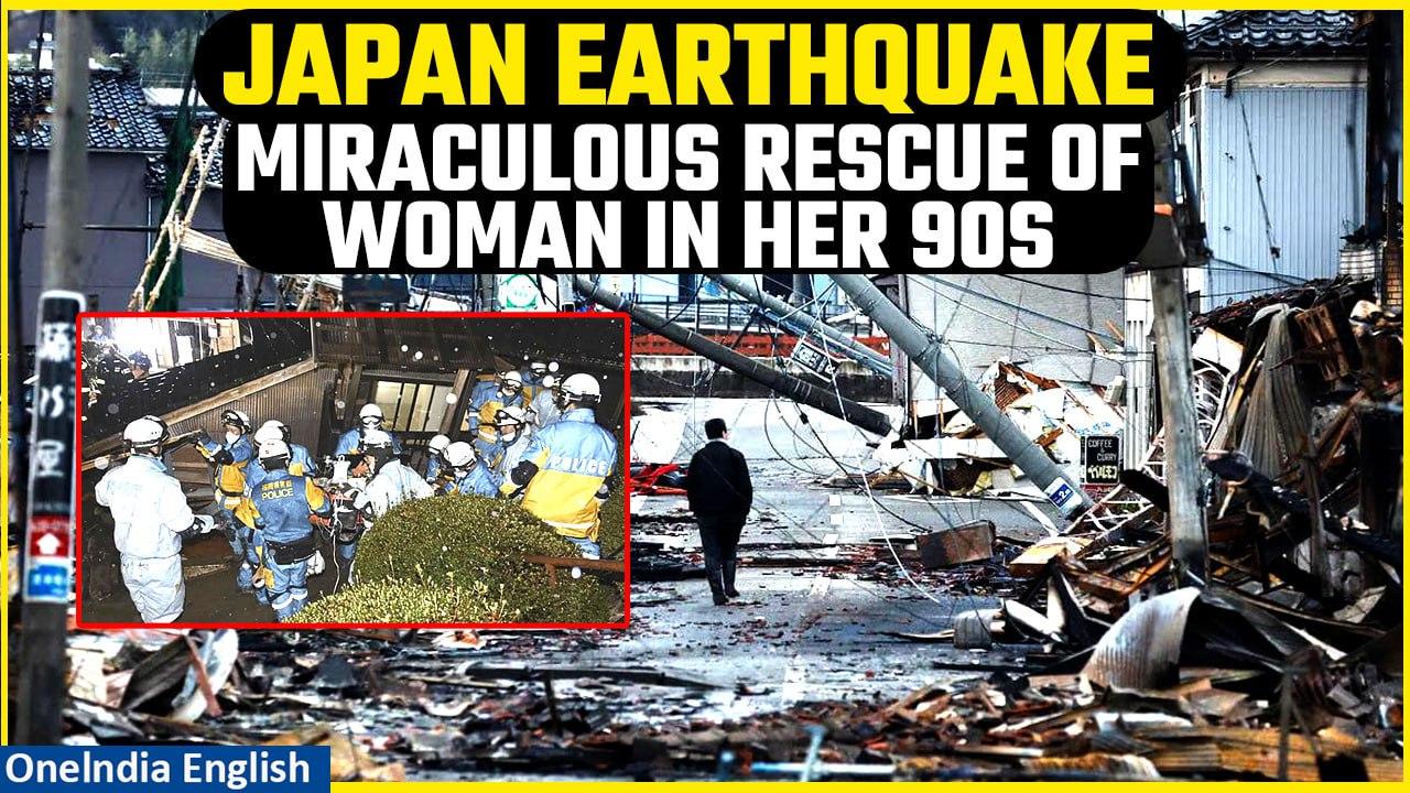 Japan Earthquake: Woman in her 90s pulled alive from rubble five days after the quake | Oneindia