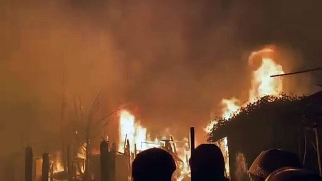 Fire burns through Rohingya camp in Bangladesh, leaving thousands homeless