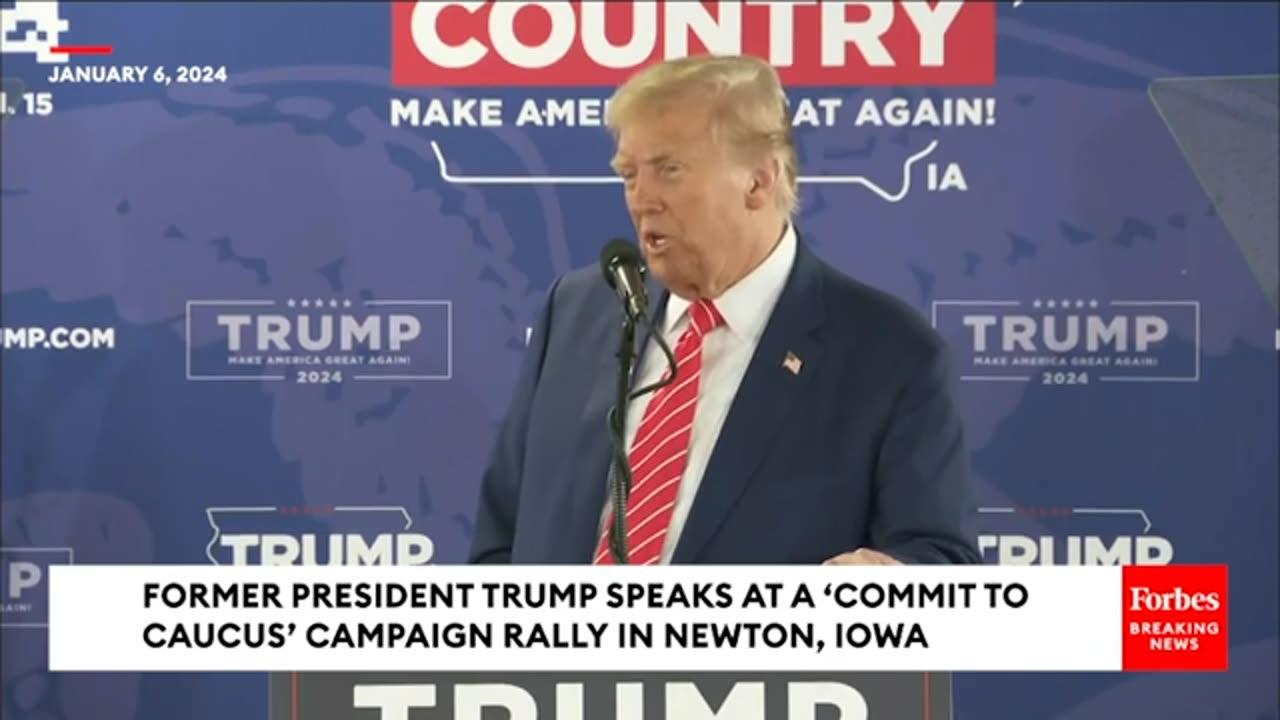 Trump Hammers GOP Rivals At Iowa Campaign Rally In Advance Of Republican Caucus
