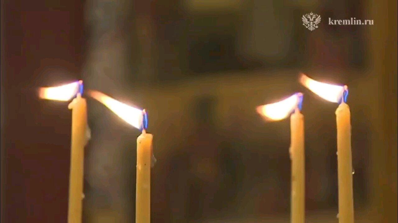 President Putin celebrates Christmas Liturgy at the Church of the Savior Not Made by Hands