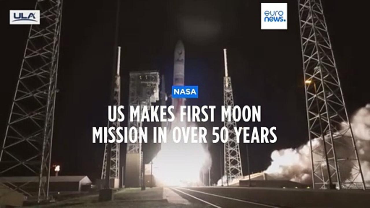 US first lunar lander in more than 50 years rockets toward the moon