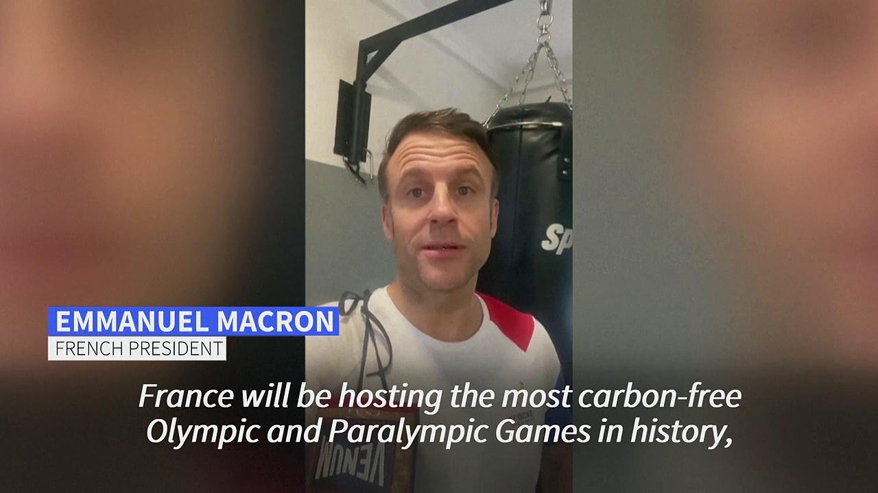 Emmanuel Macron calls on French people to work out daily as Olympic Games approach