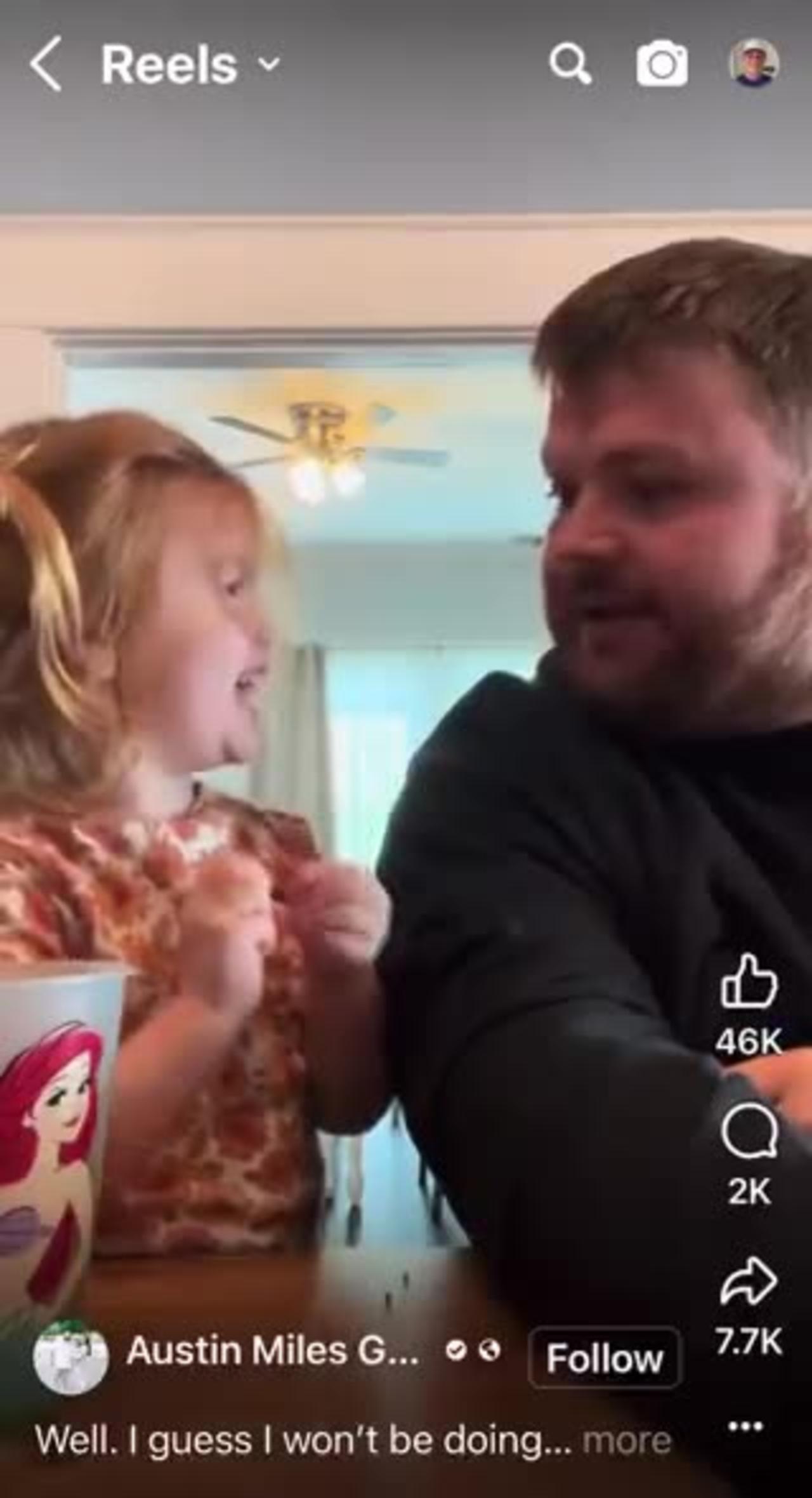 This good Dad teaches his daughter a new word - One News Page VIDEO