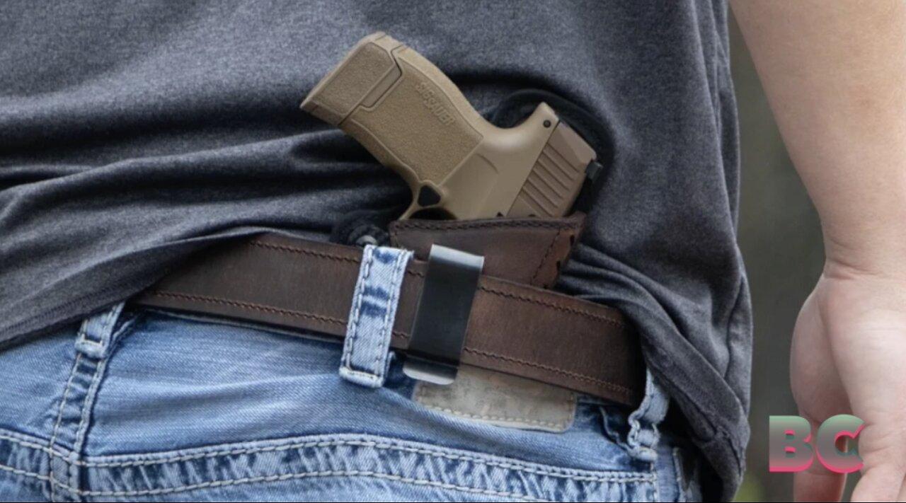 California law banning carrying concealed firearms in many public places is once again blocked