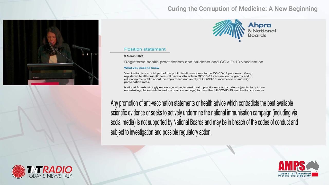 Dr. Jeyanthi Kunadhasan's Presentation - Curing the Corruption of Medicine: A New Beginning