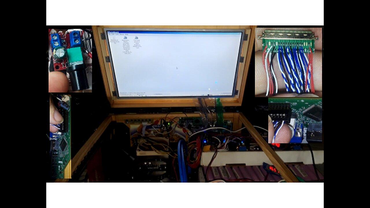 Laptop Made with Desktop Motherboard. LCD Screen, LVDS Controller Board, PWM