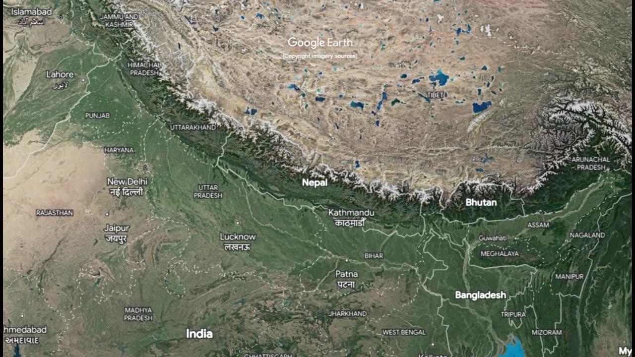 "Nepal 🌍 Expedition: Google Earth Zoom Across 147,516km! #ExploreNepal"