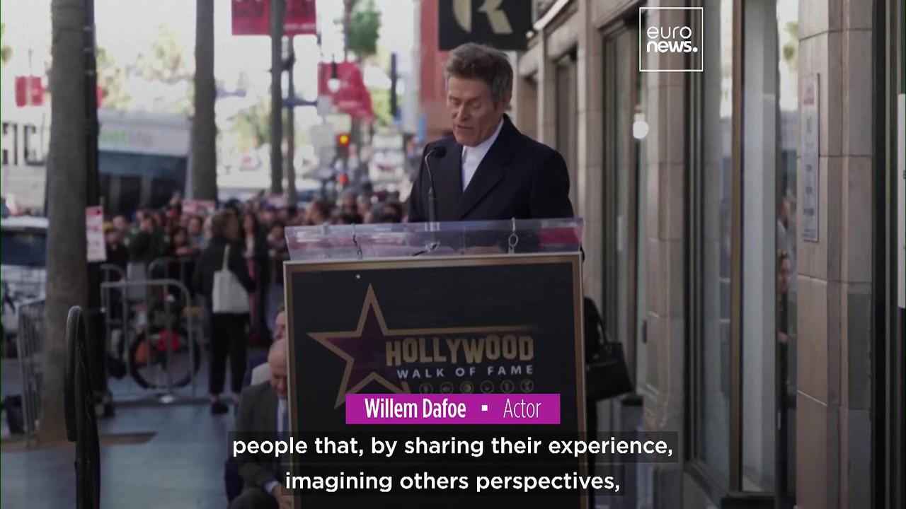 Willem Dafoe honoured with star on the Hollywood Walk of Fame