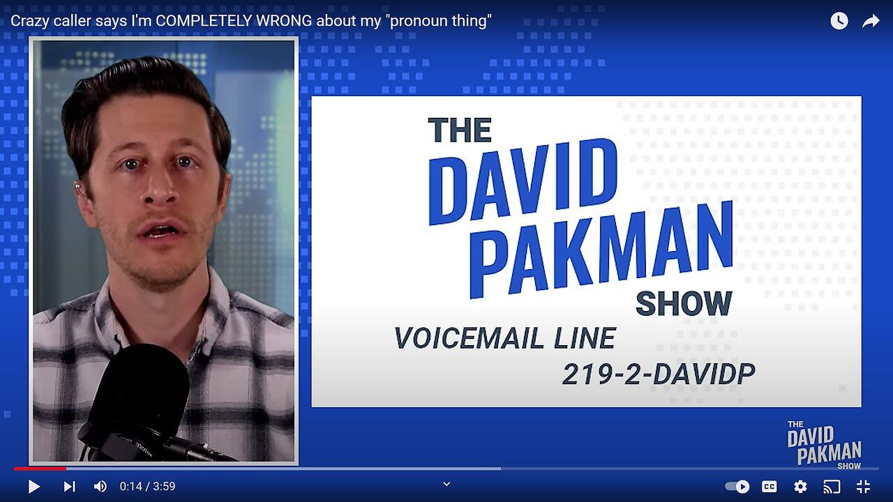 I was featured as a caller on the David Pakman Show.
