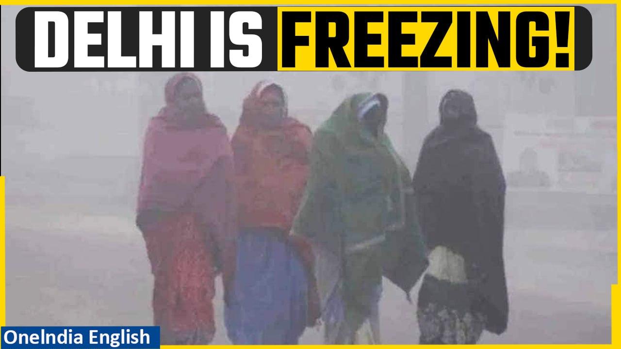Delhi Cold Wave: IMD issues yellow alert, dense fog envelopes city | Watch | Oneindia News