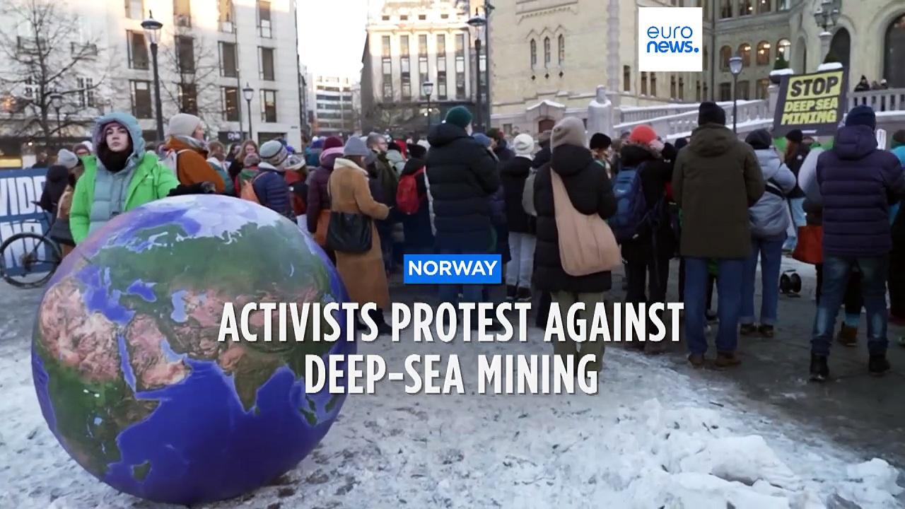 Environmental activists protest Norway’s move to allow seabed mining exploration
