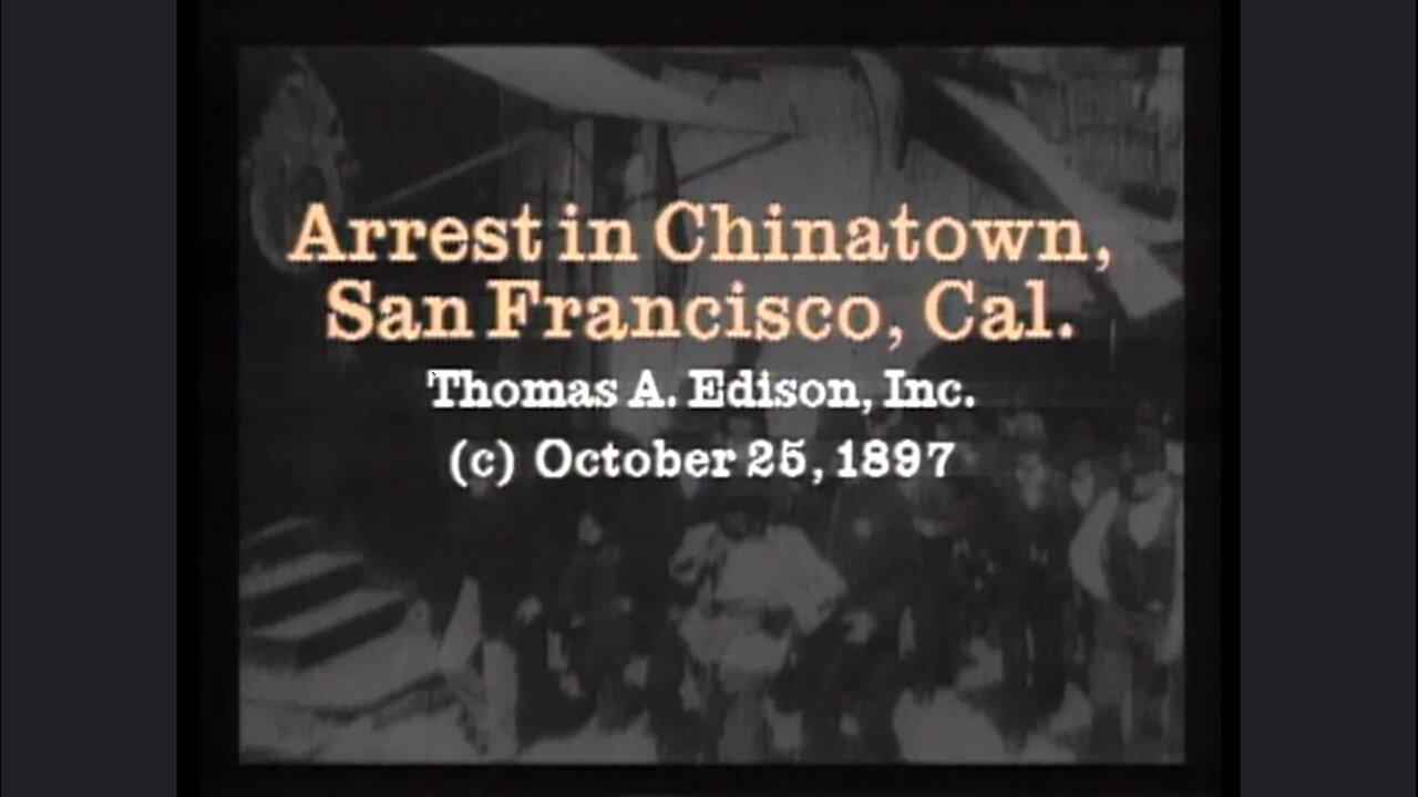 Chinese Smuggler Arrested In 1897, San Francisco (Original Black & White Film)