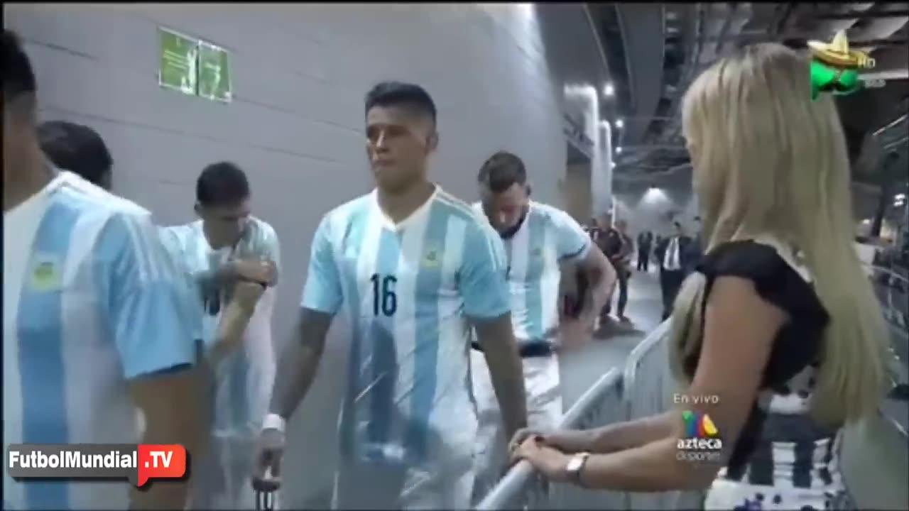 Lionel Messi ignora a la bella periodista Inés Sainz | Mexico vs Argentina 2-2 Partido Amistoso 2015