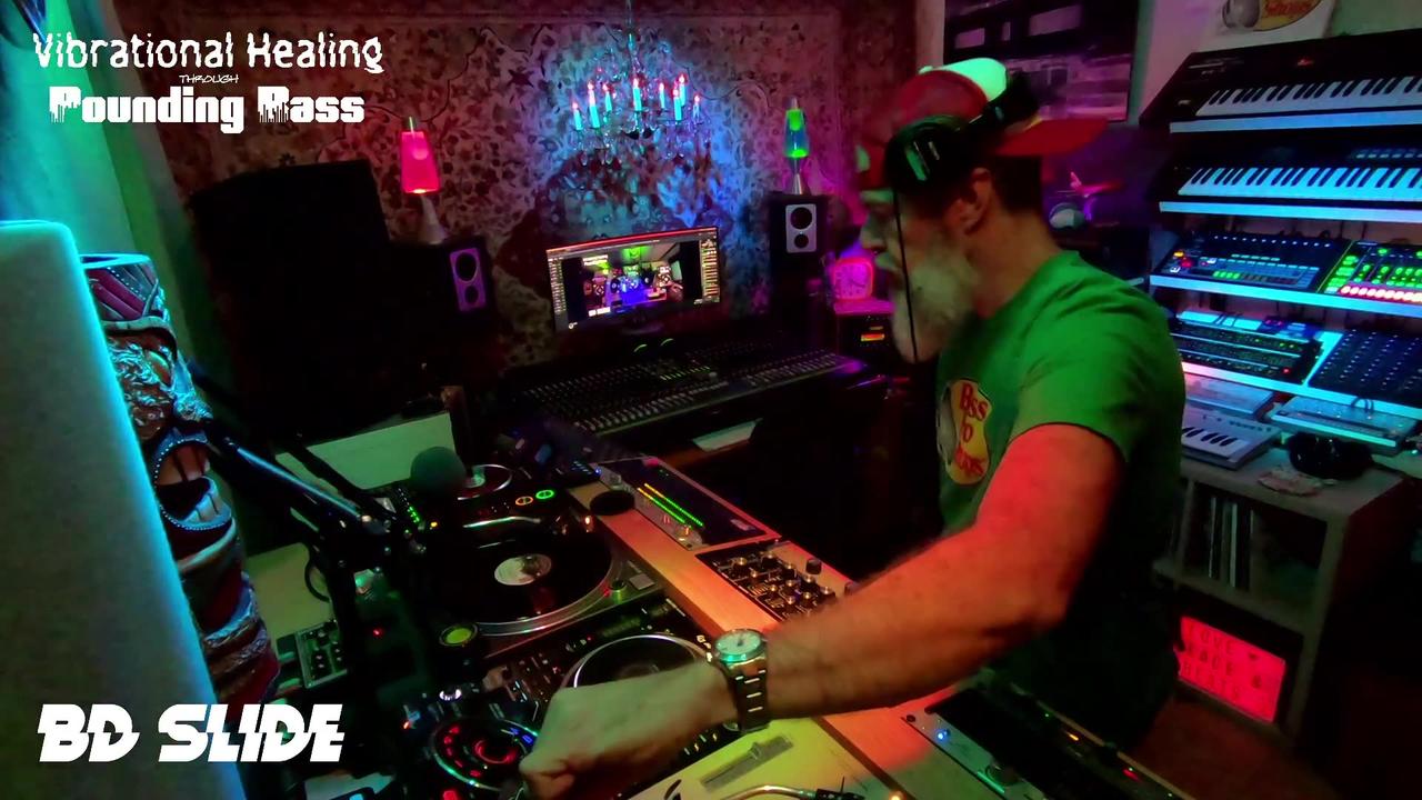 BD Slide - Vibrational Healing Through Pounding Bass - Live DJ 1/2/24 - vinyl + rotary mixer