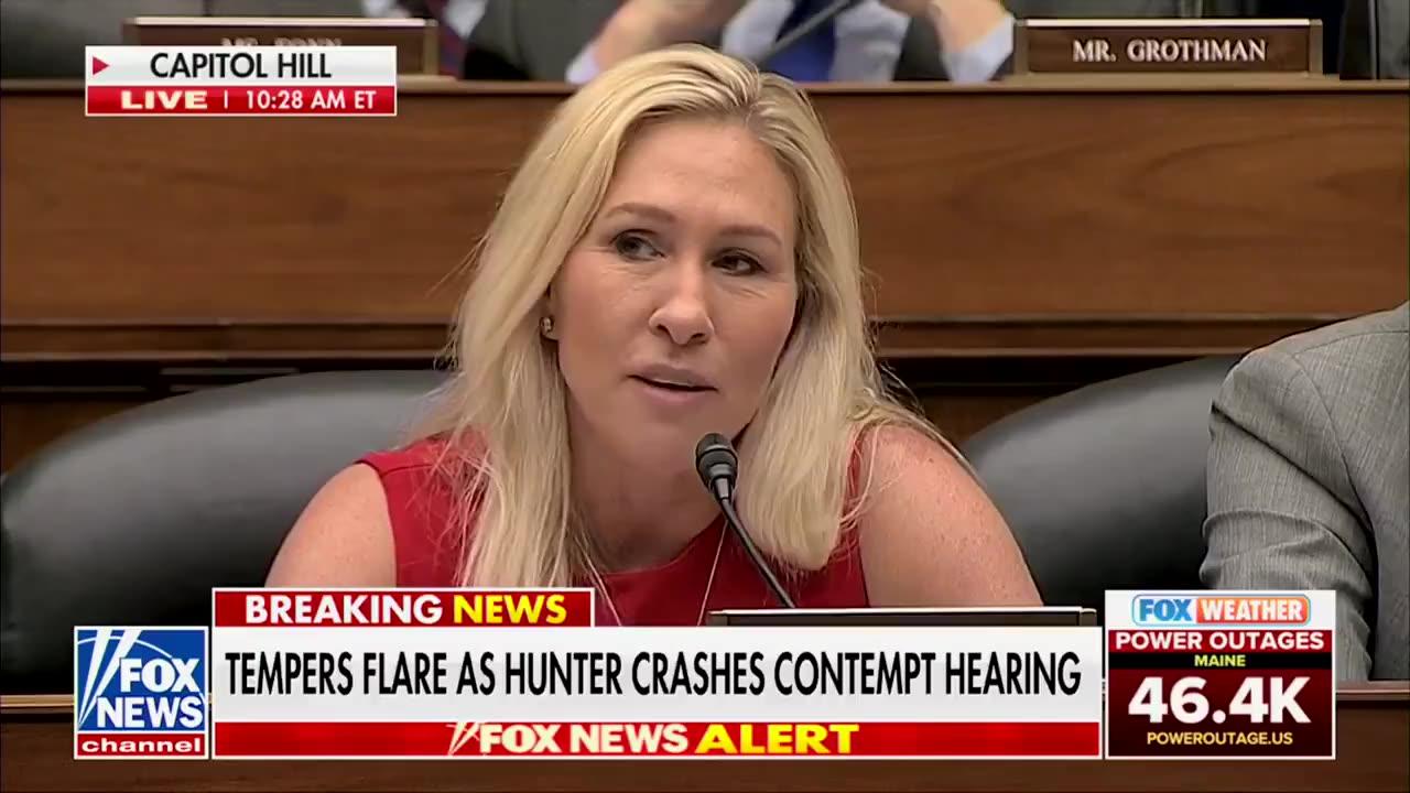 Hunter Biden WALKS OUT of Hearing After MTG Asks One News Page VIDEO