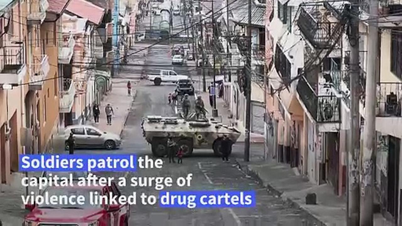 Ecuador 'in state of war' amid surge in cartel violence