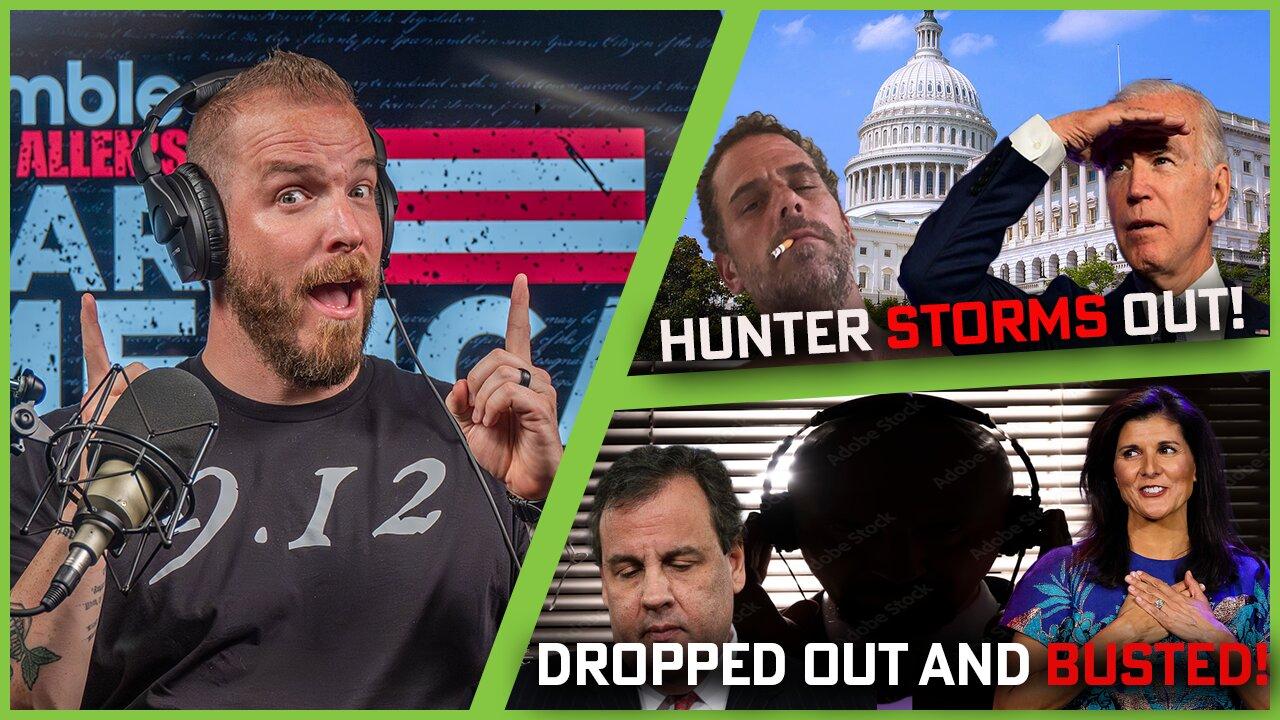 Christie Drops Out and Busted On Hot Mic + Rodgers banned from ESPN?? + Hunter Gets Karma!