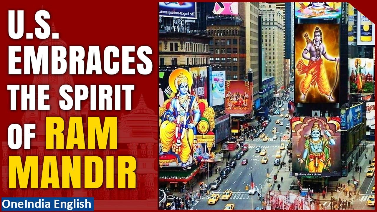U.S. News: Ram Temple Billboards Adorn 10 States Ahead of Inauguration | Oneindia News