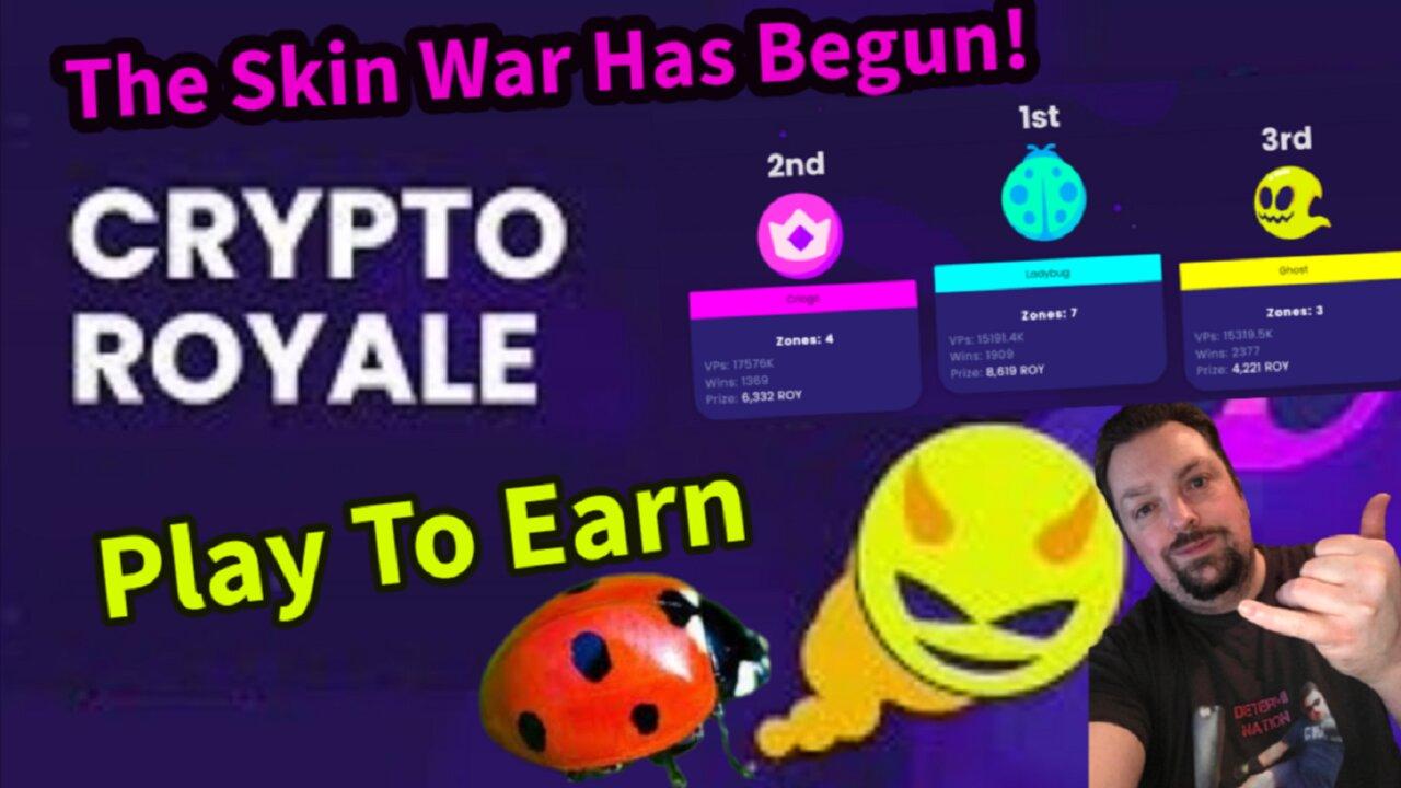Playing Crypto Royale / Play To Earn / The Skin One News Page VIDEO