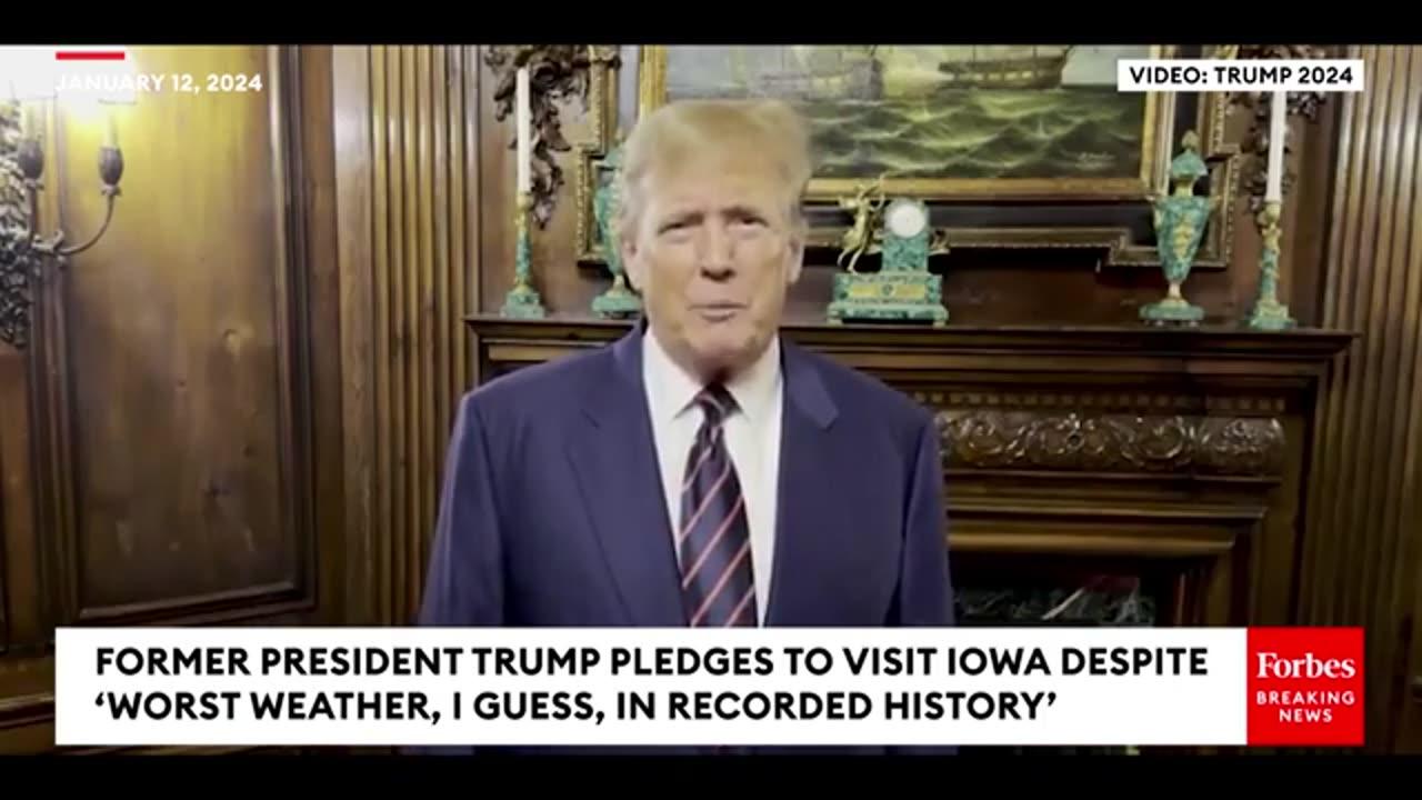 BREAKING NEWS- Trump Promises To Visit Iowa Despite 'Worst Weather, I Guess, In Recorded History'