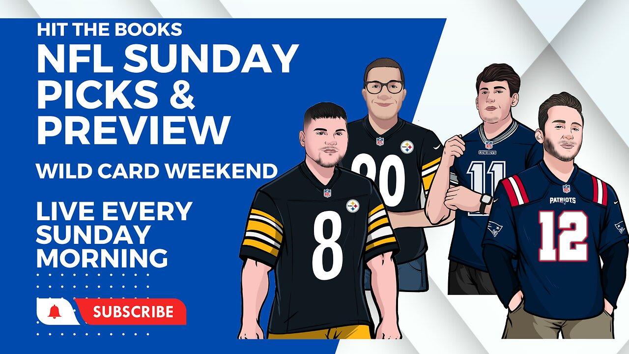 NFL Sunday Picks & Preview - Wild Card Weekend - Hit The Book Podcast - LIVE