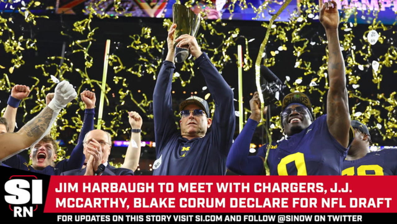 J.J McCarthy, Blake Corum Declare For NFL Draft, Jim Harbaugh To Meet With Chargers