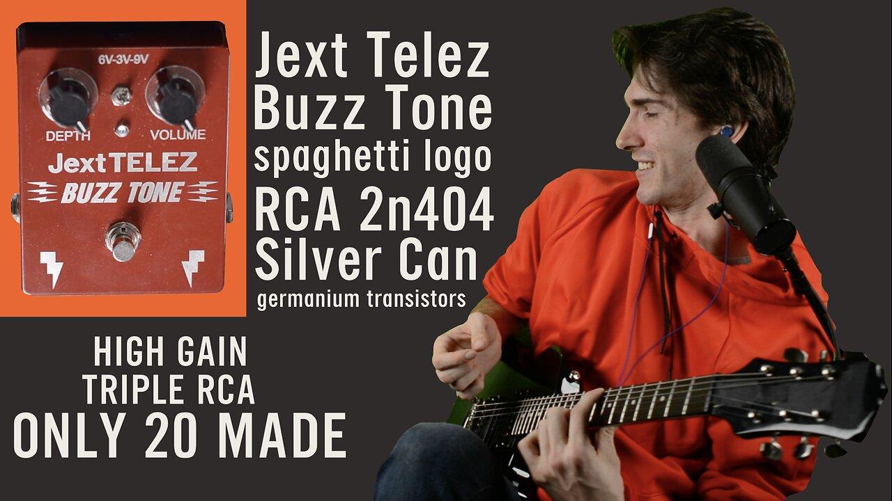 ⚡ Jext Telez 🎸 Buzz Tone 🍝 Triple RCA spaghetti 2n404 Silver Can germanium 🎵 Fuzz Pedal 🔊 High Gain