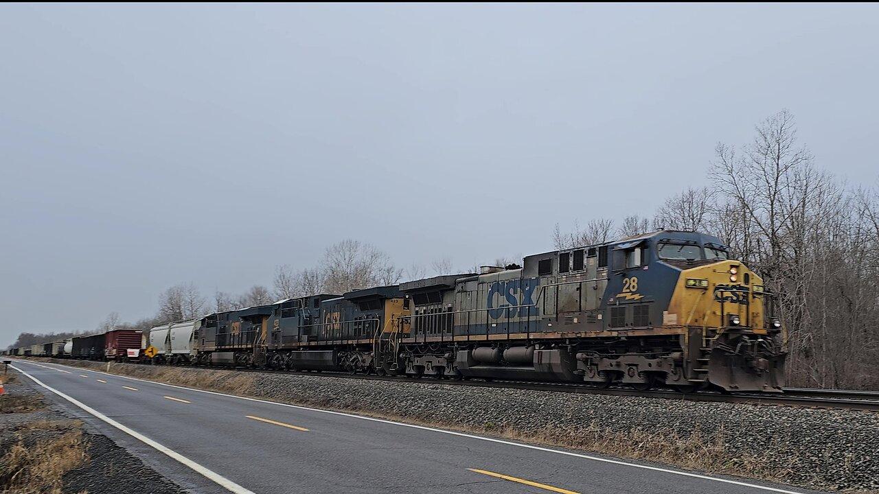 CSX Main Traffic East of Syracuse NY MP280 thru MP281, LOTS Of CSX Freight