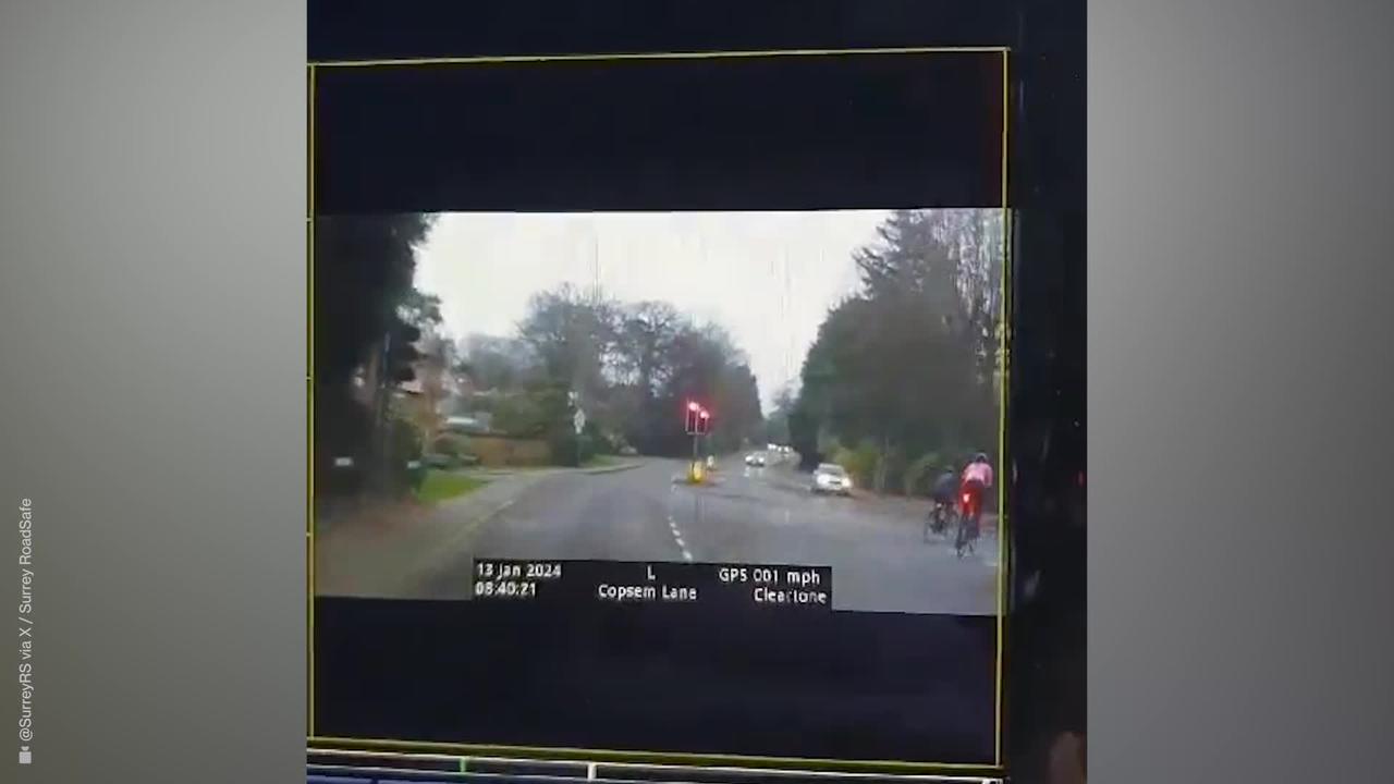 Four cyclists given fixed penalties after being caught 'jumping red light' in Surrey