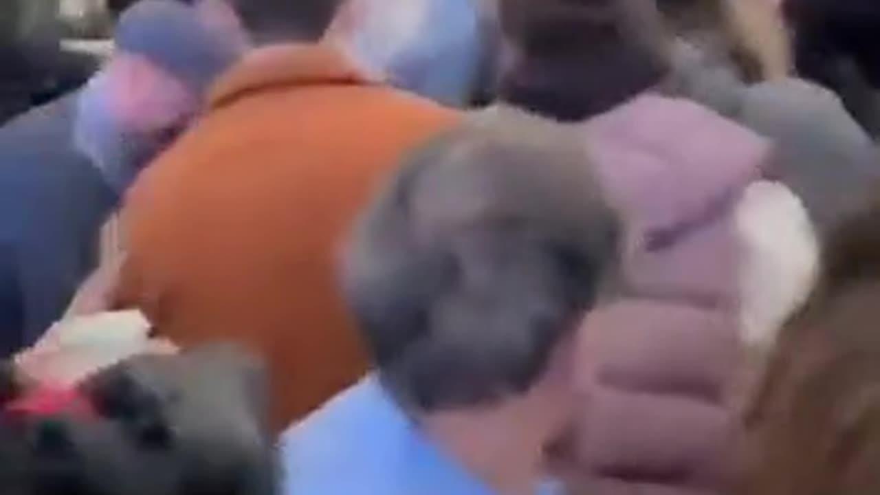 Pro-Hamas Protester Lasts Seconds at Texas Rally
