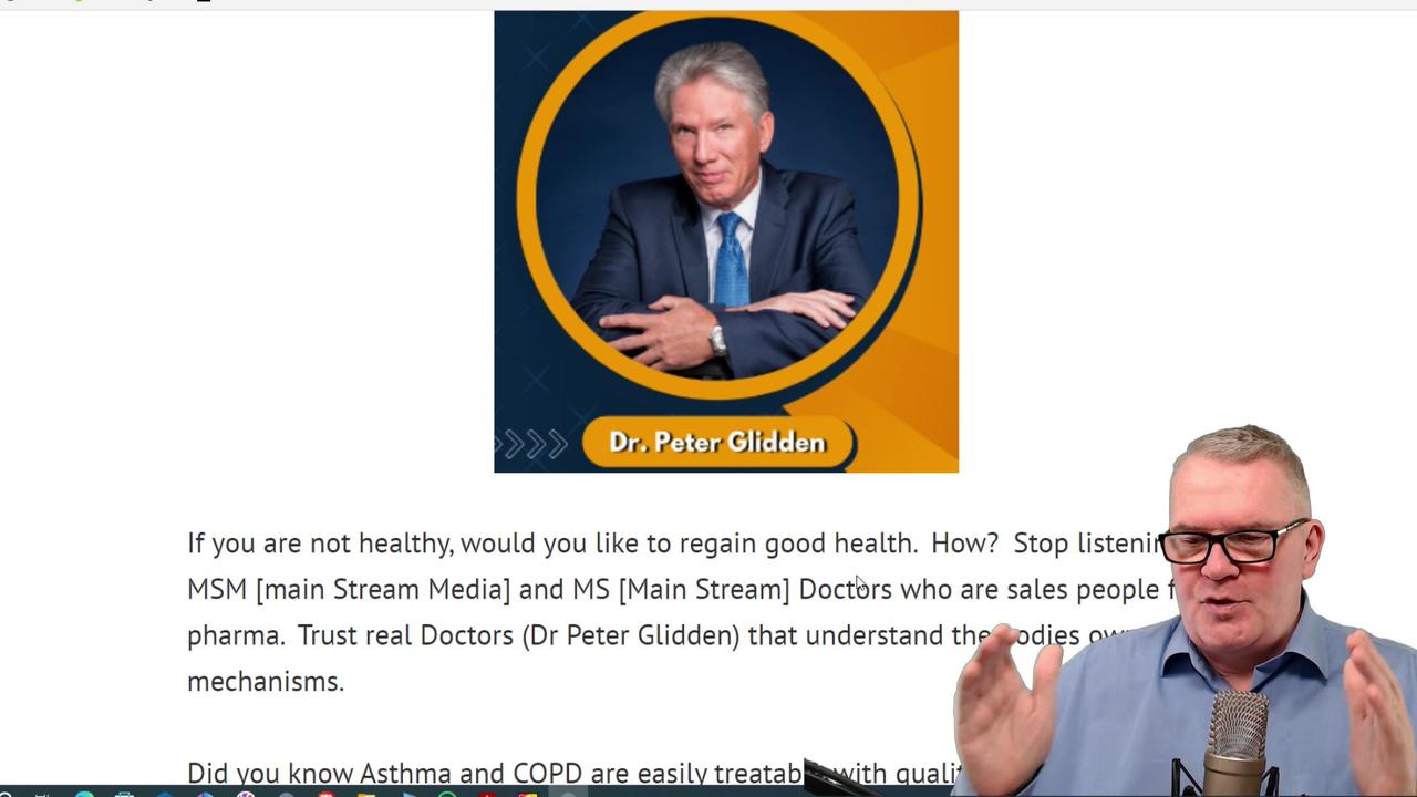 Dr Glidden Live tonight - 8pm GMT (3PM Eastern) -  Real Doctors treat the cause