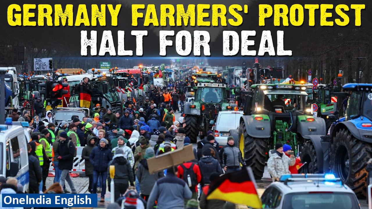 German Farmers' Protest Halts: Negotiation Underway Amid Subsidy Cut Uproar | Oneindia News
