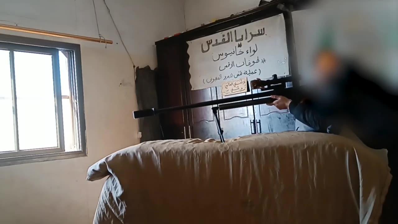Al-Quds Brigades show scenes of a Zionist soldier’s sniper operation