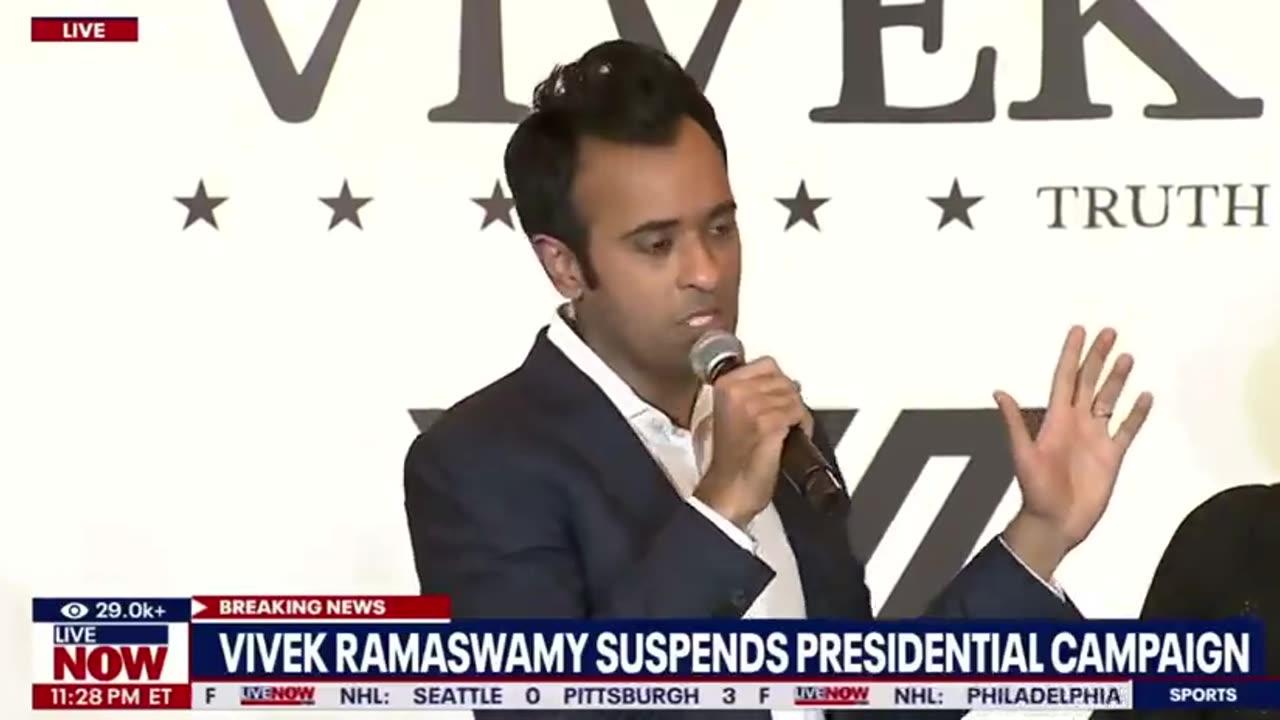 Vivek Ramaswamy dropped out of 2024 US Presidential race and endorsed Donald Trump