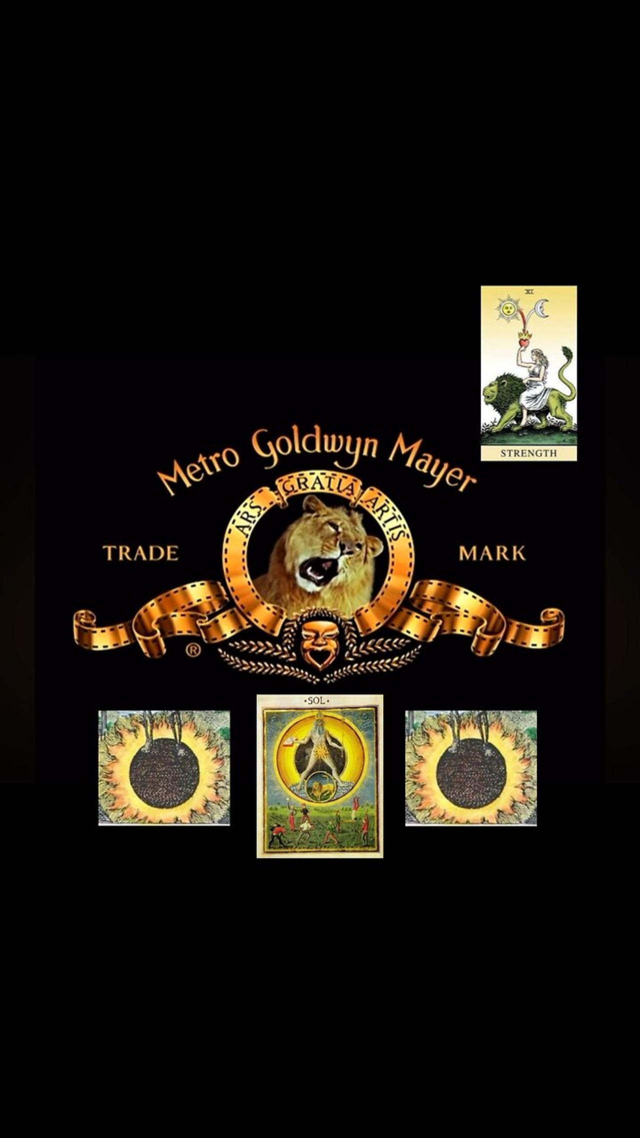 METRO GOLDWYN MAYER LION ROAR BLACK SUN SYMBOLISM
