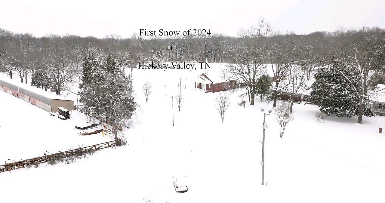 First Snow of 2024 in Hickory Valley, TN One News Page VIDEO