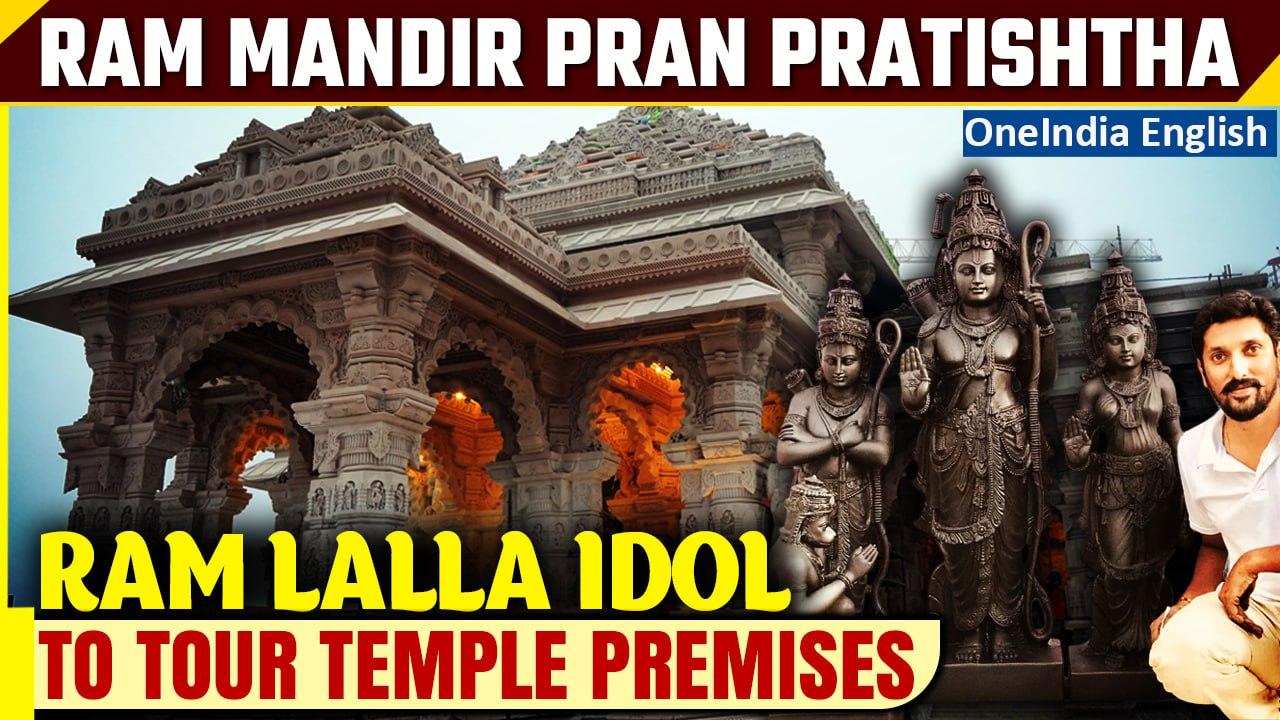 Ram Mandir: Lord Ram Lalla's idol to tour temple premises on Pran Pratishtha Day 2 | Onindia News