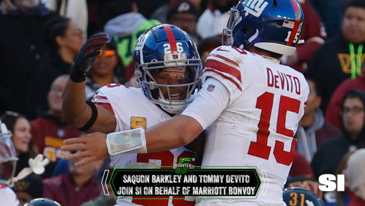 Saquon Barkley and Tommy Devito Talk Giants and NFL Playoffs