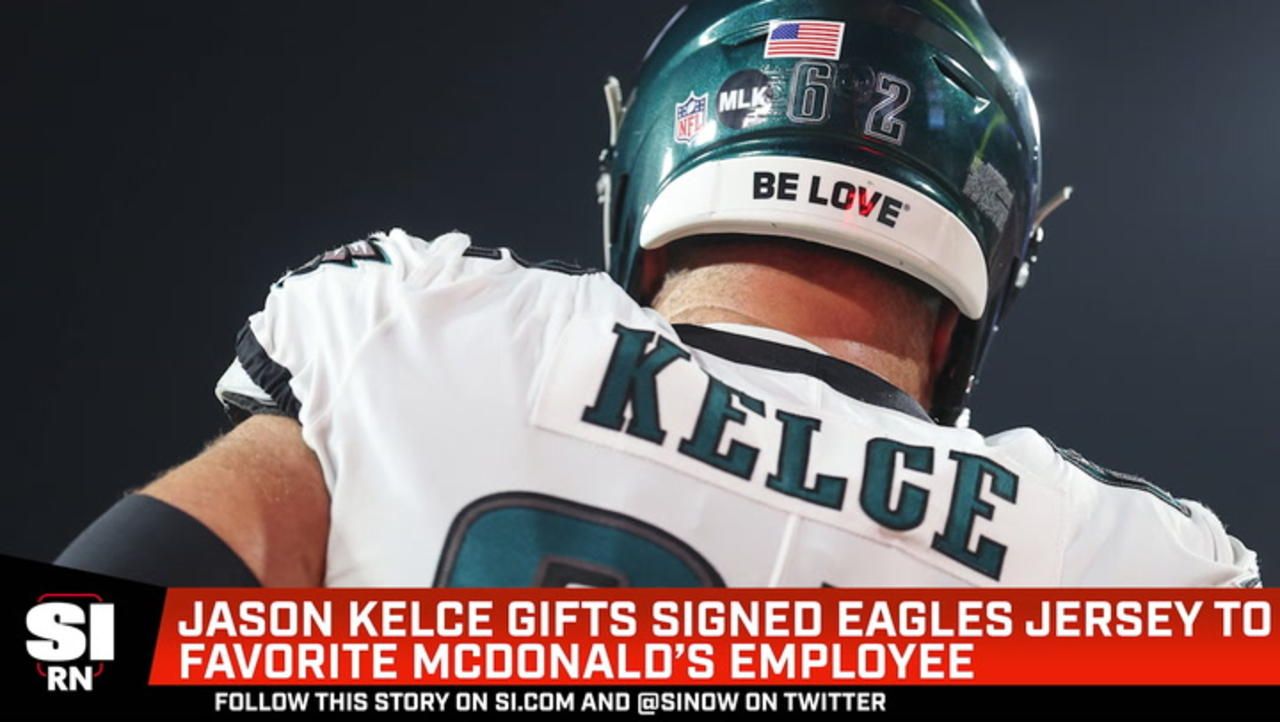 Eagles' Jason Kelce Gifts Signed Jersey to Favorite McDonald’s Employee