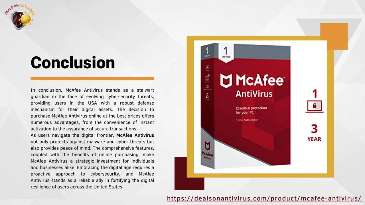 Buy McAfee Antivirus Online at Best Prices in The USA