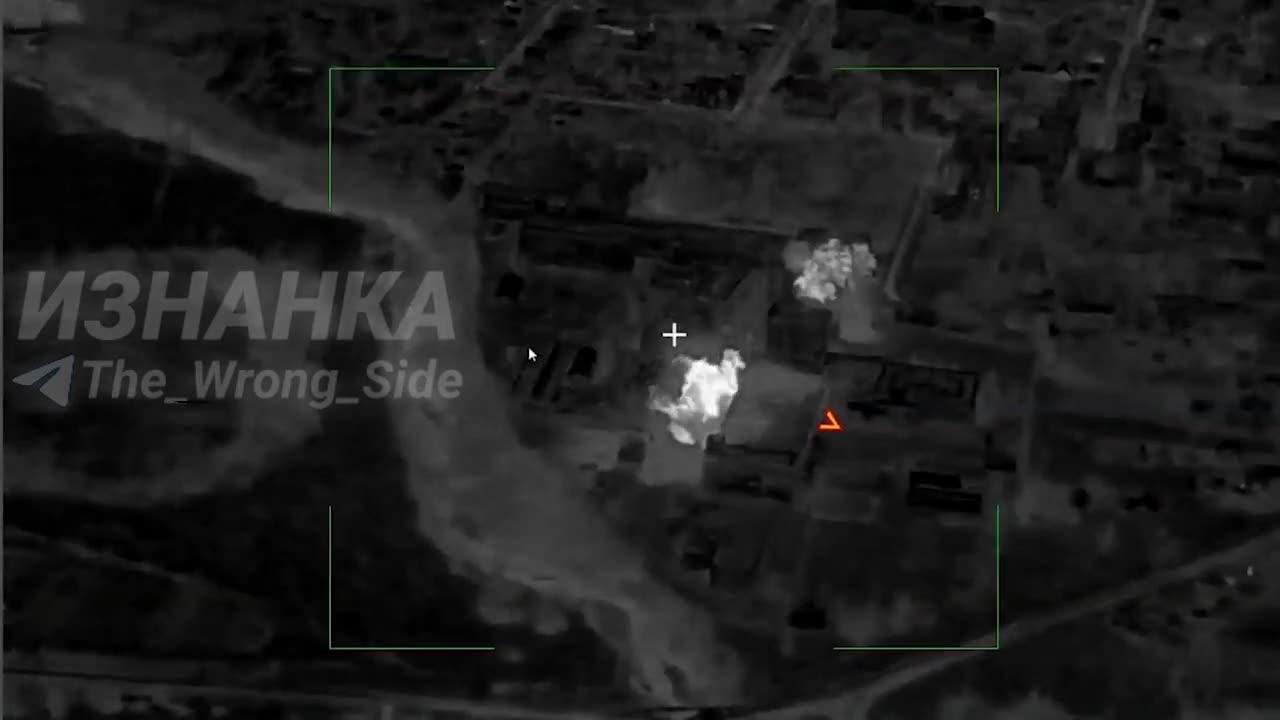 Russian airstrikes on the Ukrainian Volchansky aggregate plant in the Kharkov region.
