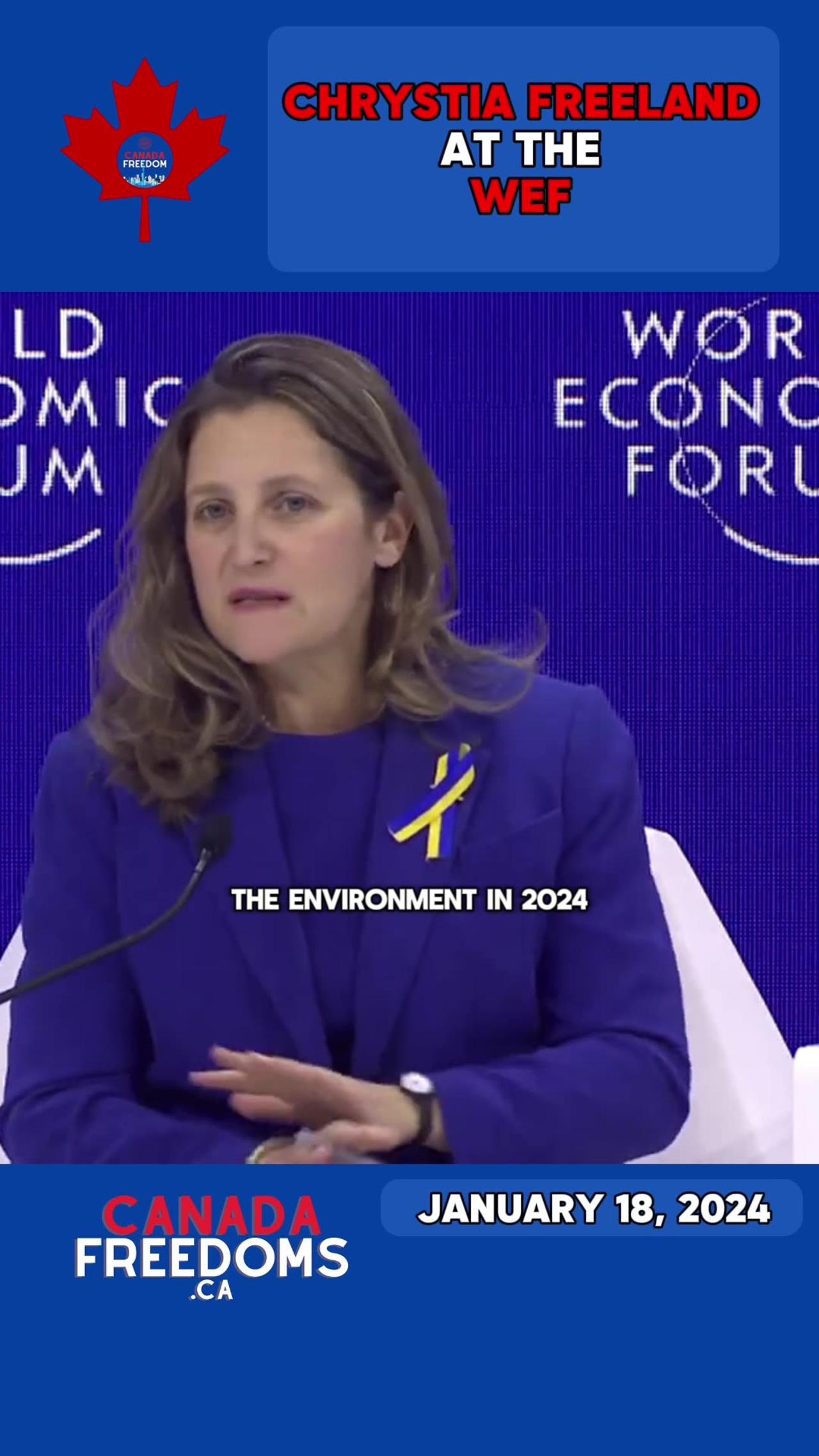 FULL VIDEO - Chrystia Freeland At the World Economic Forum