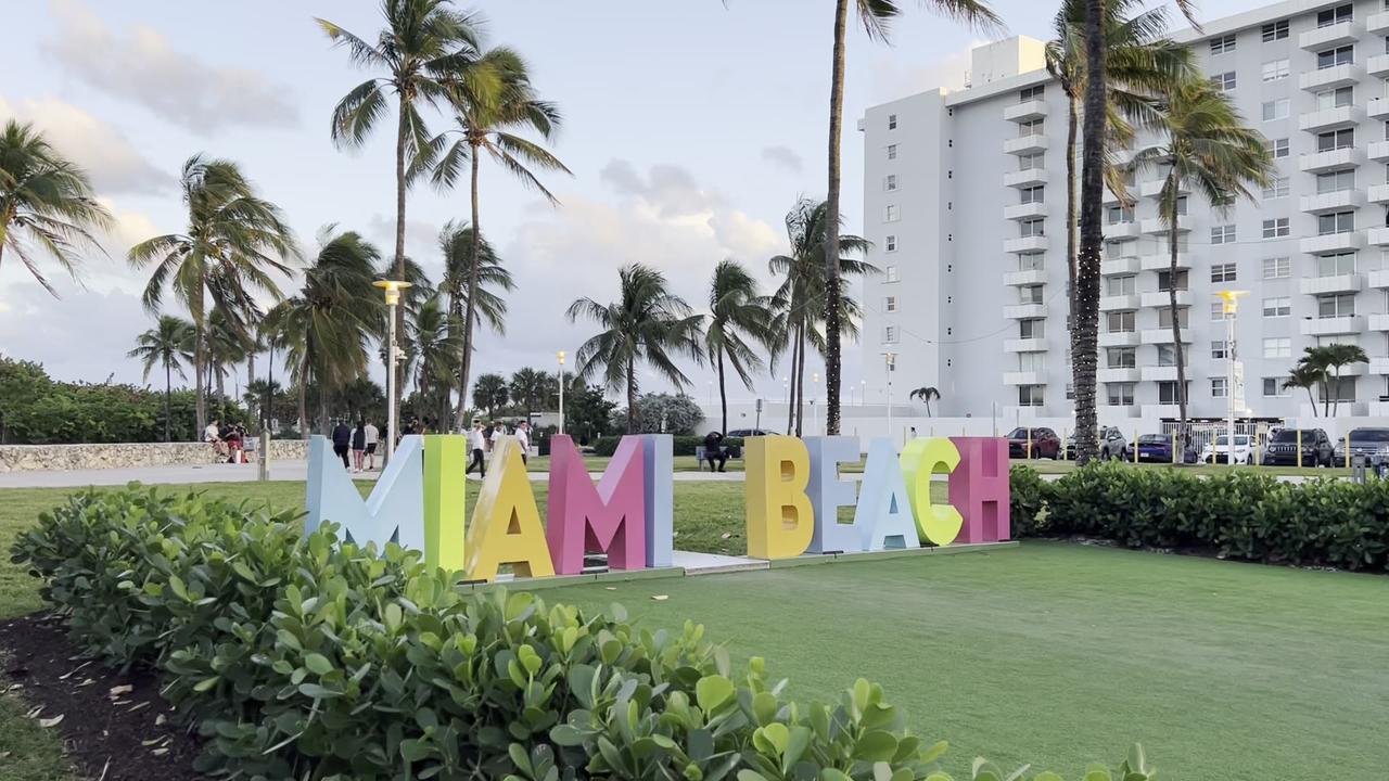 The Miami Beach sign on Ocean Drive is an iconic symbol