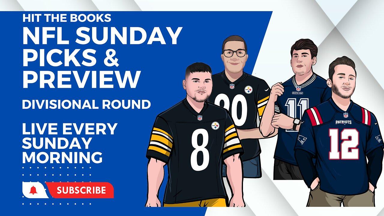 NFL Sunday Picks & Preview - Divisional Round - Hit The Book Podcast - LIVE