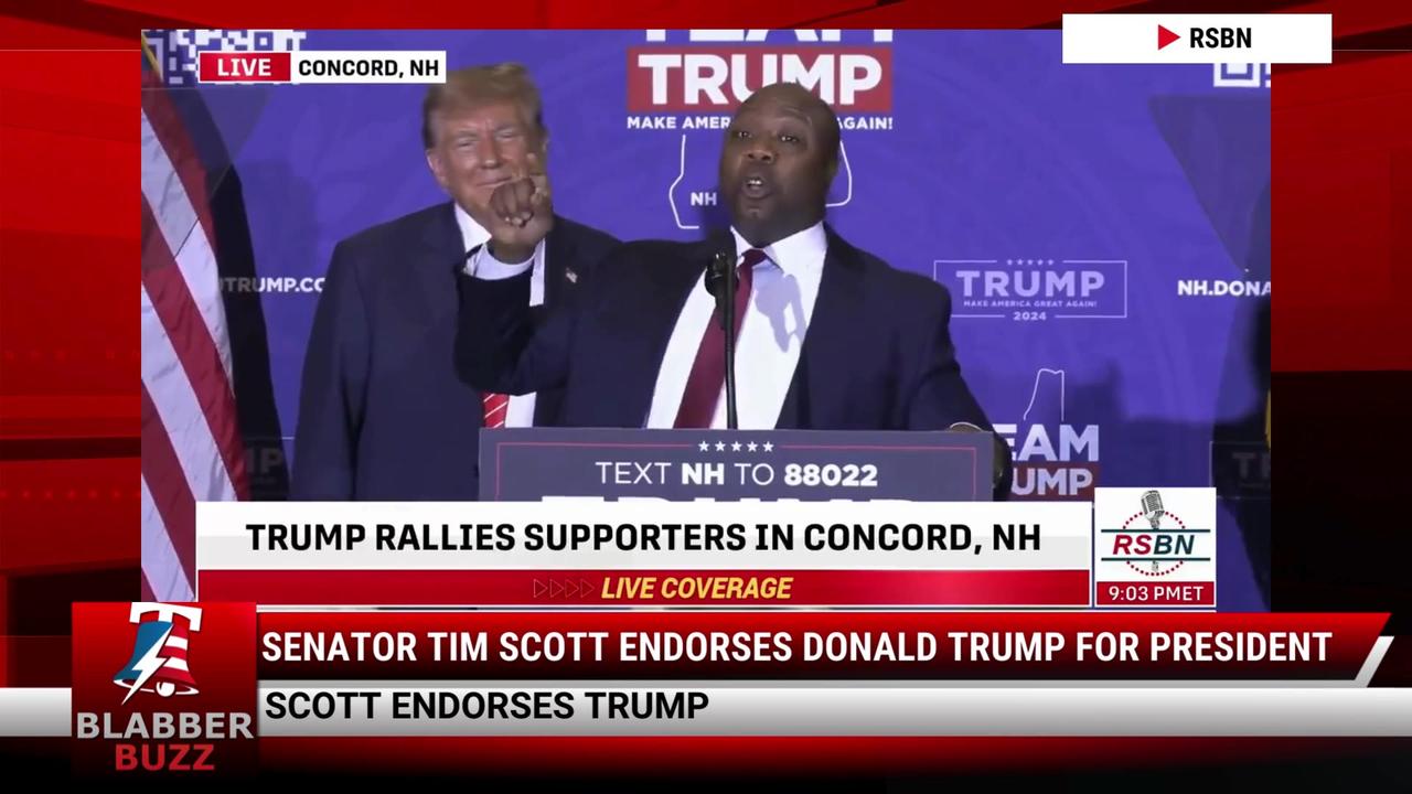 Senator Tim Scott Endorses Donald Trump For President