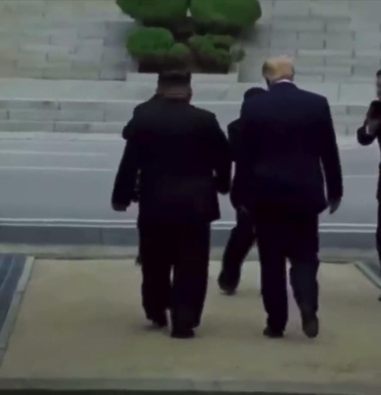 President Trump becomes 1st president to step inside North Korea