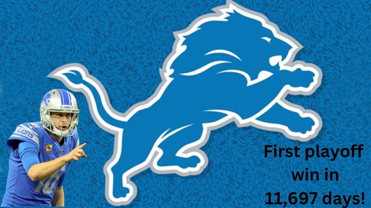 For the first time in 11,697 days, the Detroit Lions have won a playoff game!