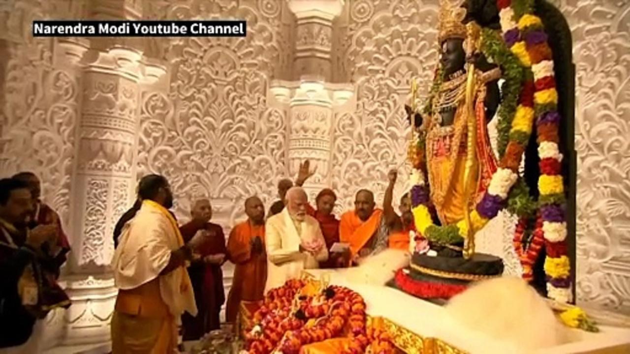India's PM Modi opens flashpoint temple in Ayodhya