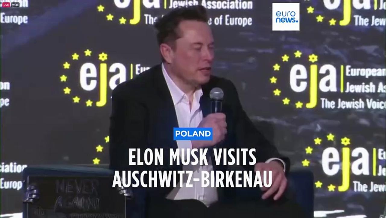 Elon Musk visits Auschwitz-Birkenau Nazi German death camp