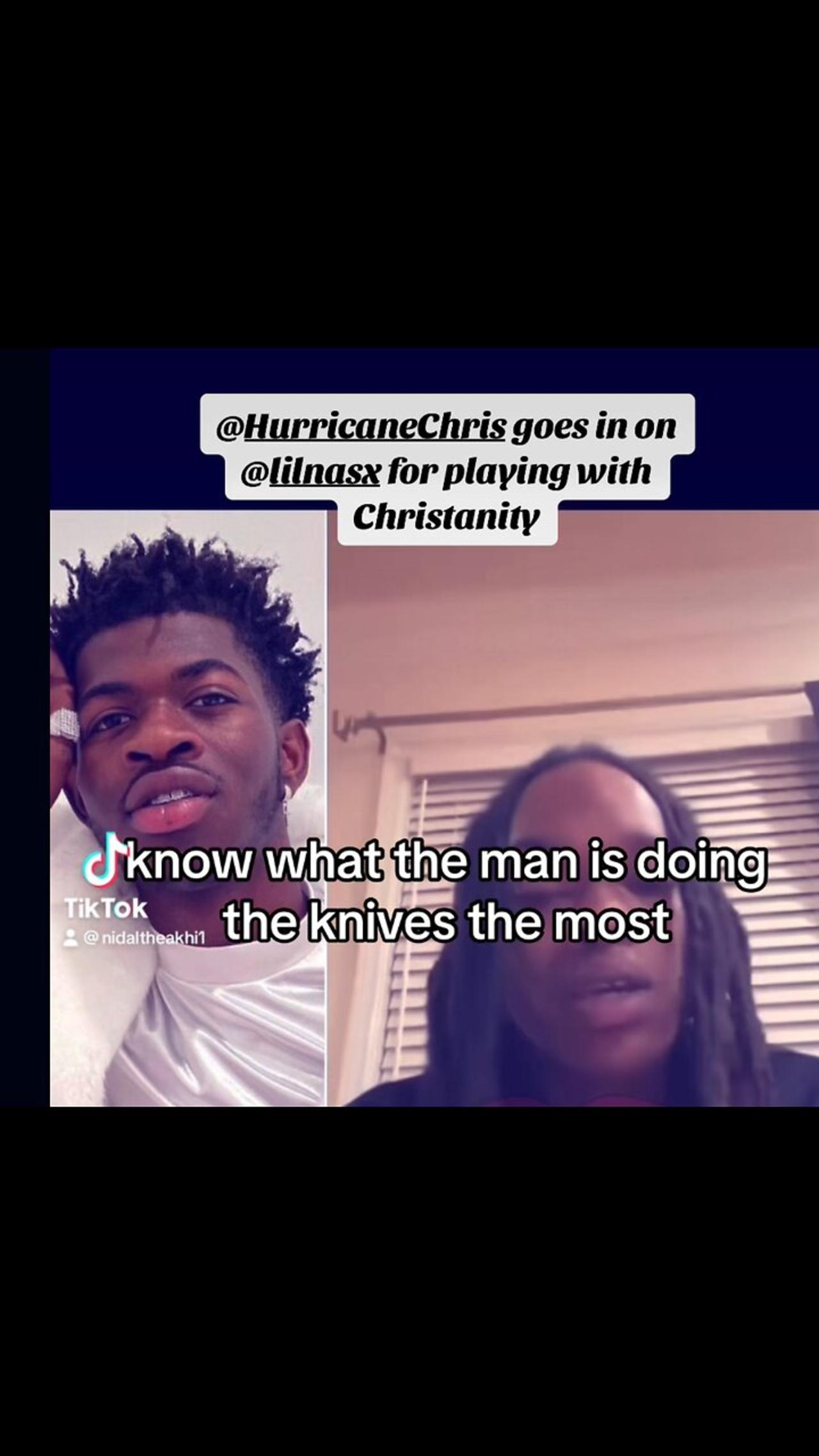 Hurricane Chris goes at Lil Nas X for disrespecting christianity in his new music video